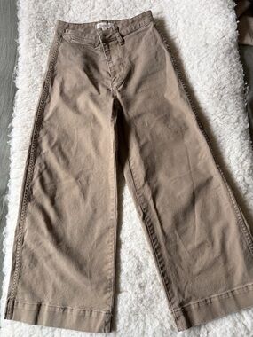 Madewell Olive-Taupe High-Rise Casual Pants